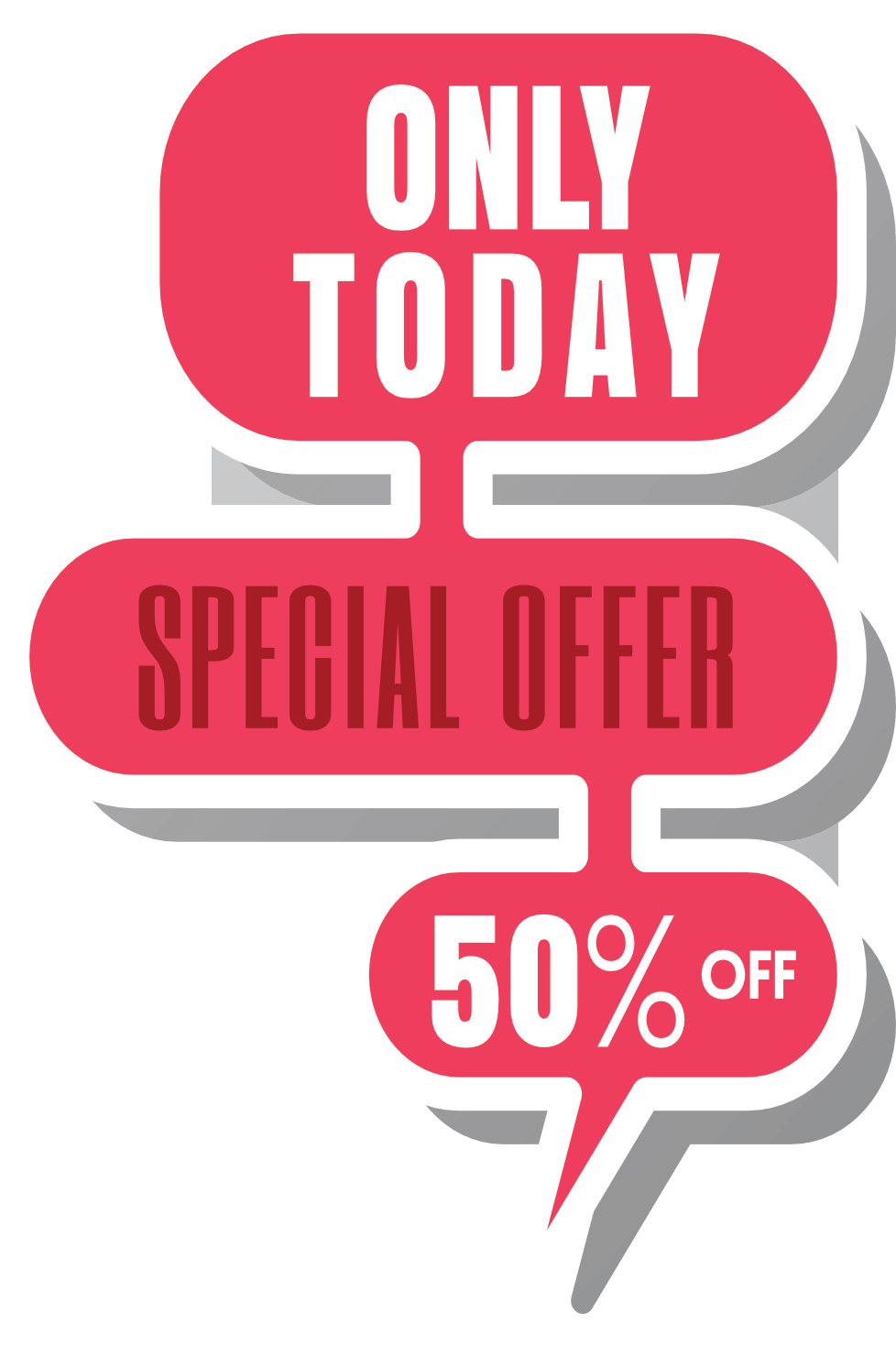 only today 50 off